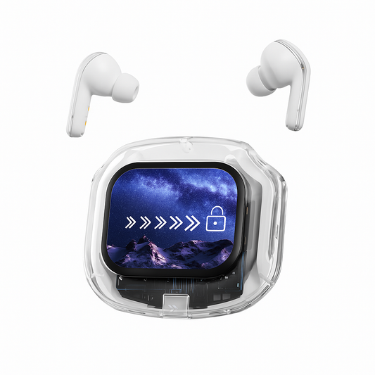 Air Max LCD Display Transparent Earbuds